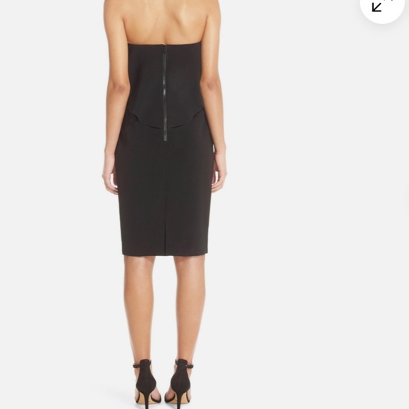 Chelsea28 Black Ruffle Crepe Strapless Dress – Size 4 (Small Flaw) 🖤💃 - Picture 2 of 9